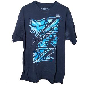 Fox Men’s Black Blue Graphic T-Shirt XL